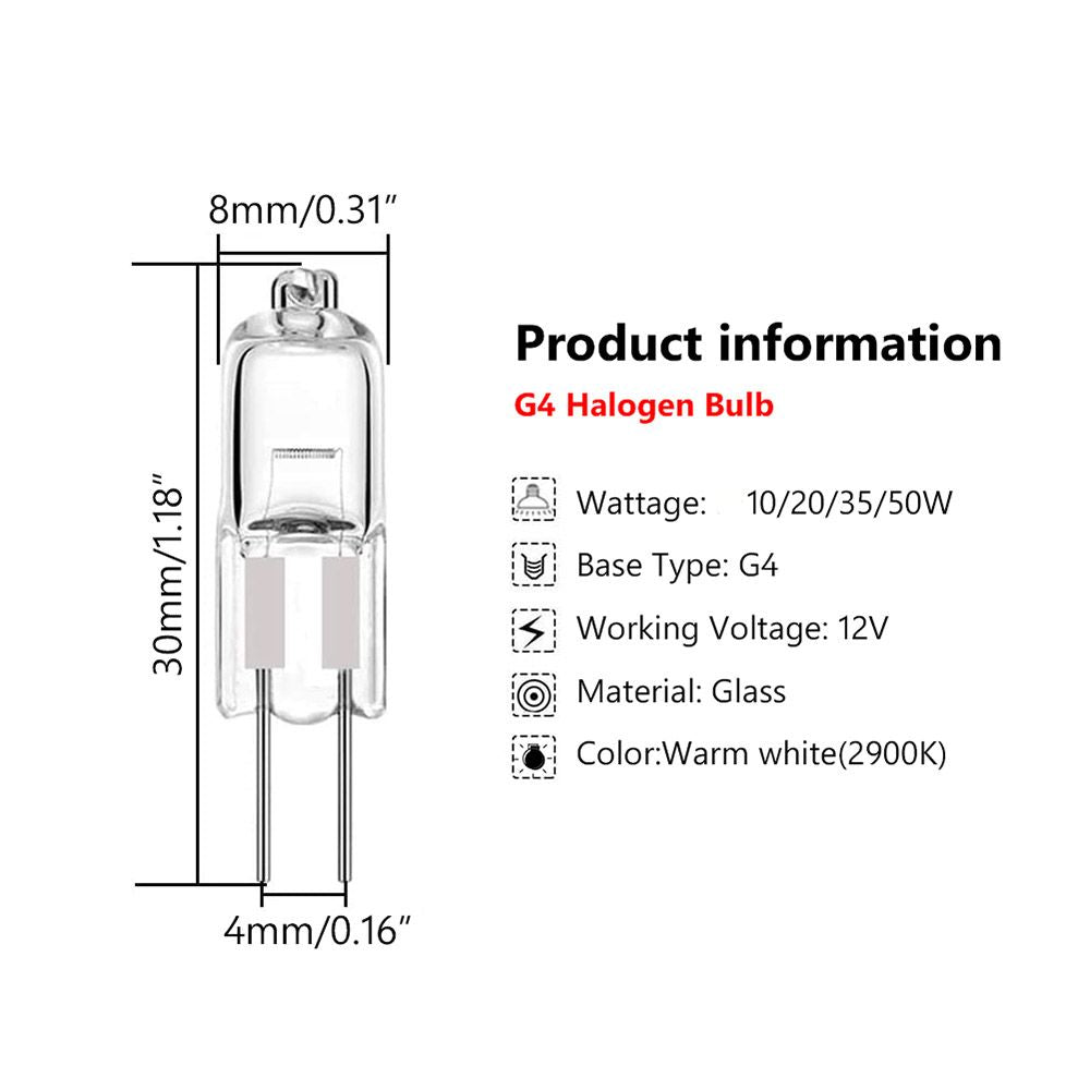 10 pcs Halogen Bulbs Capsule Lamps Lamps Lights G4-12V-35W - Image 3