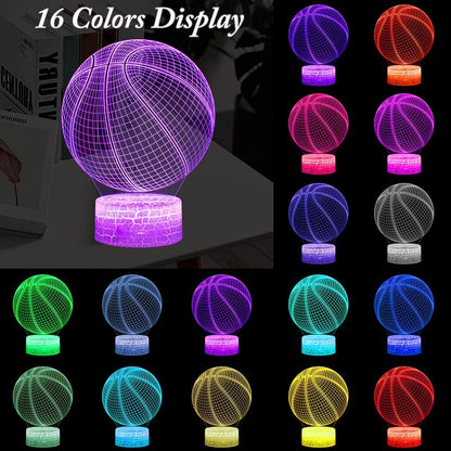 3D LED Basketball Night Light with Remote Control - Image 2