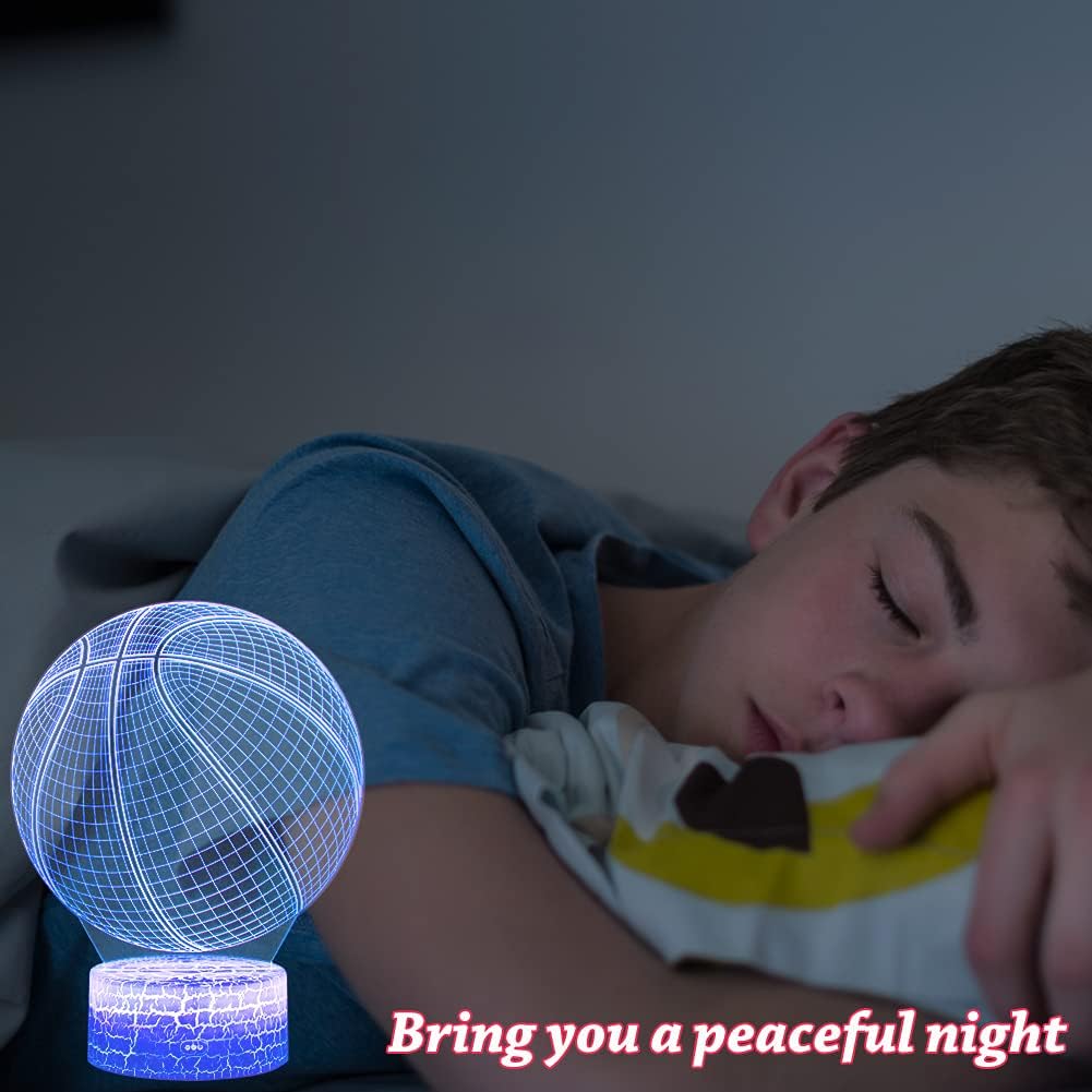3D LED Basketball Night Light with Remote Control - Image 3