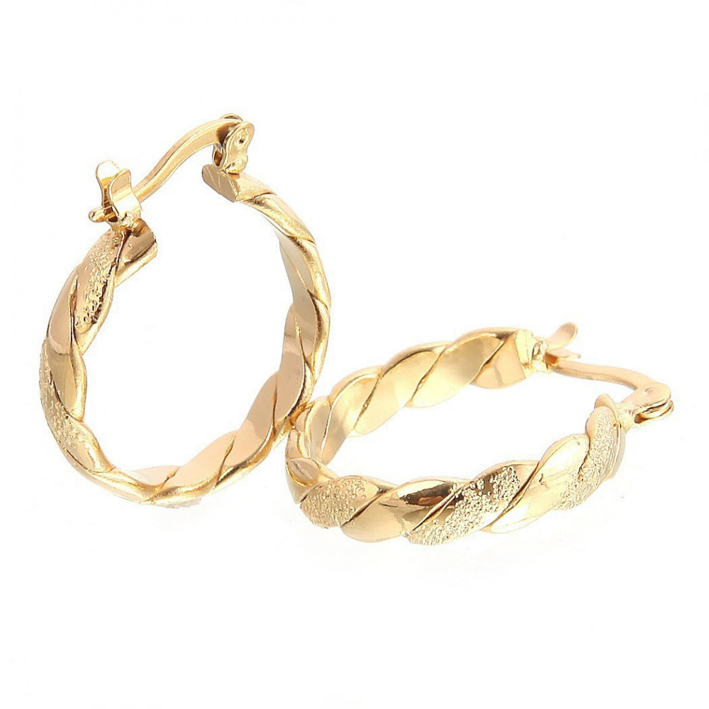 14k Gold Hoops Earrings - Image 2