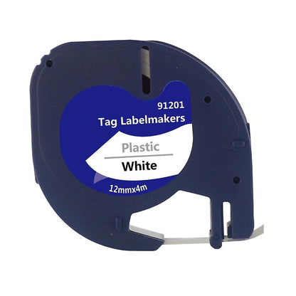 Letratag Refill Tape 5-Pack Black on White Compatible with Letratag 91331 - Image 3