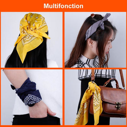 12 Pack Bandana Scarf 54x54cm Unisex Handkerchief 12 Colors - Image 5