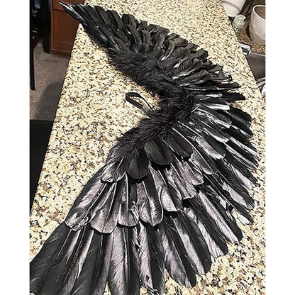 Halloween Devil Feather Wings for Kids Black Costume Accessories - Image 5