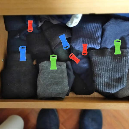 Sock Clips 60 Pack for Washing Machine and Dryer, Laundry Clips with Hooks, Sock Holder Set - Image 4
