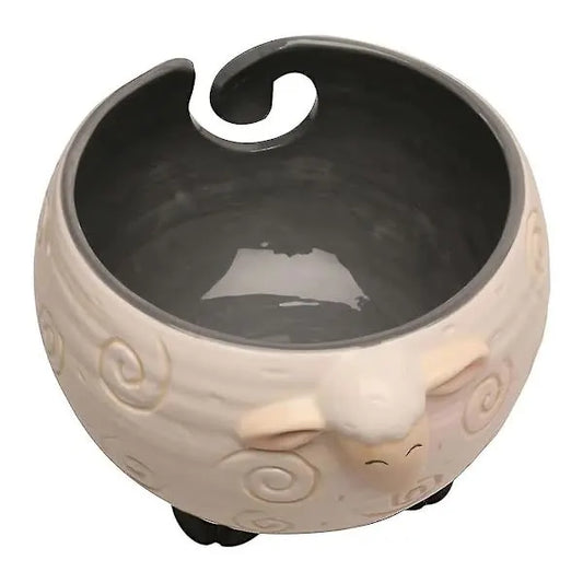 Ceramic Yarn Bowl for Knitting Holds Yarn Ball 15cm x 11cm - Image 3