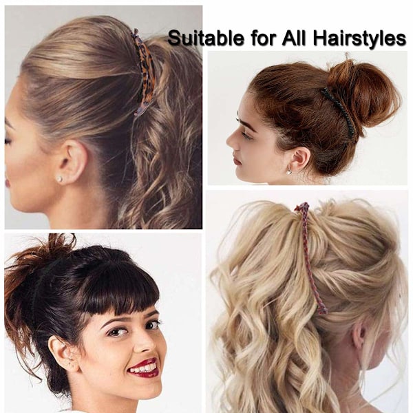 4pcs Banana Clips for Thick Hair, Vintage Fishbone Hair Clips Hair Accessories Compatible with Curly Hair - Image 5