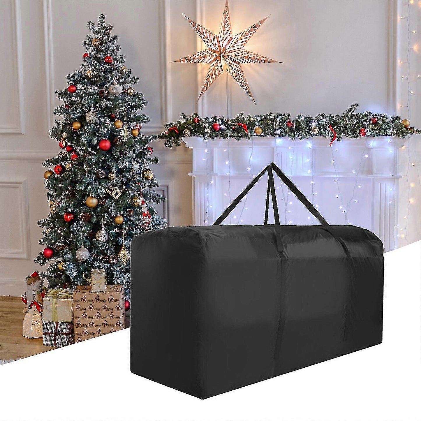 Christmas Tree Storage Bag Large 122x39x55cm Heavy Duty Waterproof Oxford Cloth with Handle - Image 2