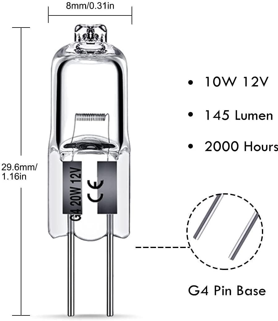 G4 halogen lamps 10W 12V - Warm white - 10-pack 10pcs 10pcs 10W - Image 2
