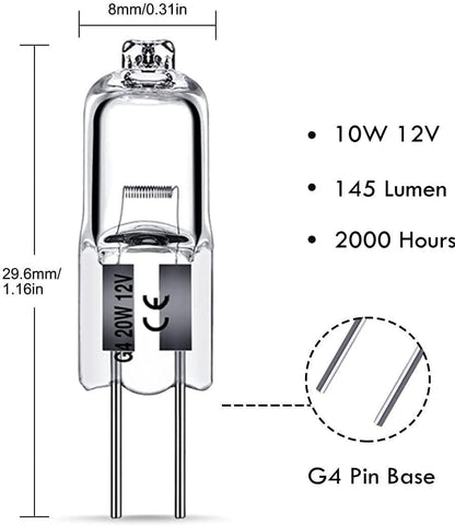 G4 halogen lamps 10W 12V - Warm white - 10-pack 10pcs 10pcs 10W - Image 2
