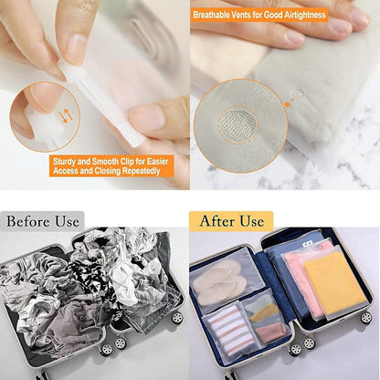 Zipper Bags for Clothes 35pcs Frosted Resealable Bag Plastic Zip-Lock Seal Clothing Bags for School Trip Reusable Travel Waterproof - Image 5