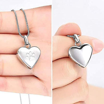 Pet Memorial Jewelry Heart Shaped Cremation Necklace for Ashes - Image 3