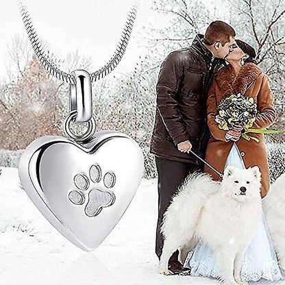 Pet Memorial Jewelry Heart Shaped Cremation Necklace for Ashes - Image 4
