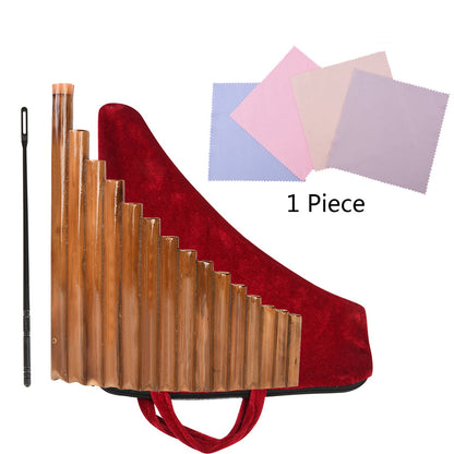 Handmade 15-Pipe Bamboo Pan Flute Natural Woodwind Instrument G-Tone - Image 2