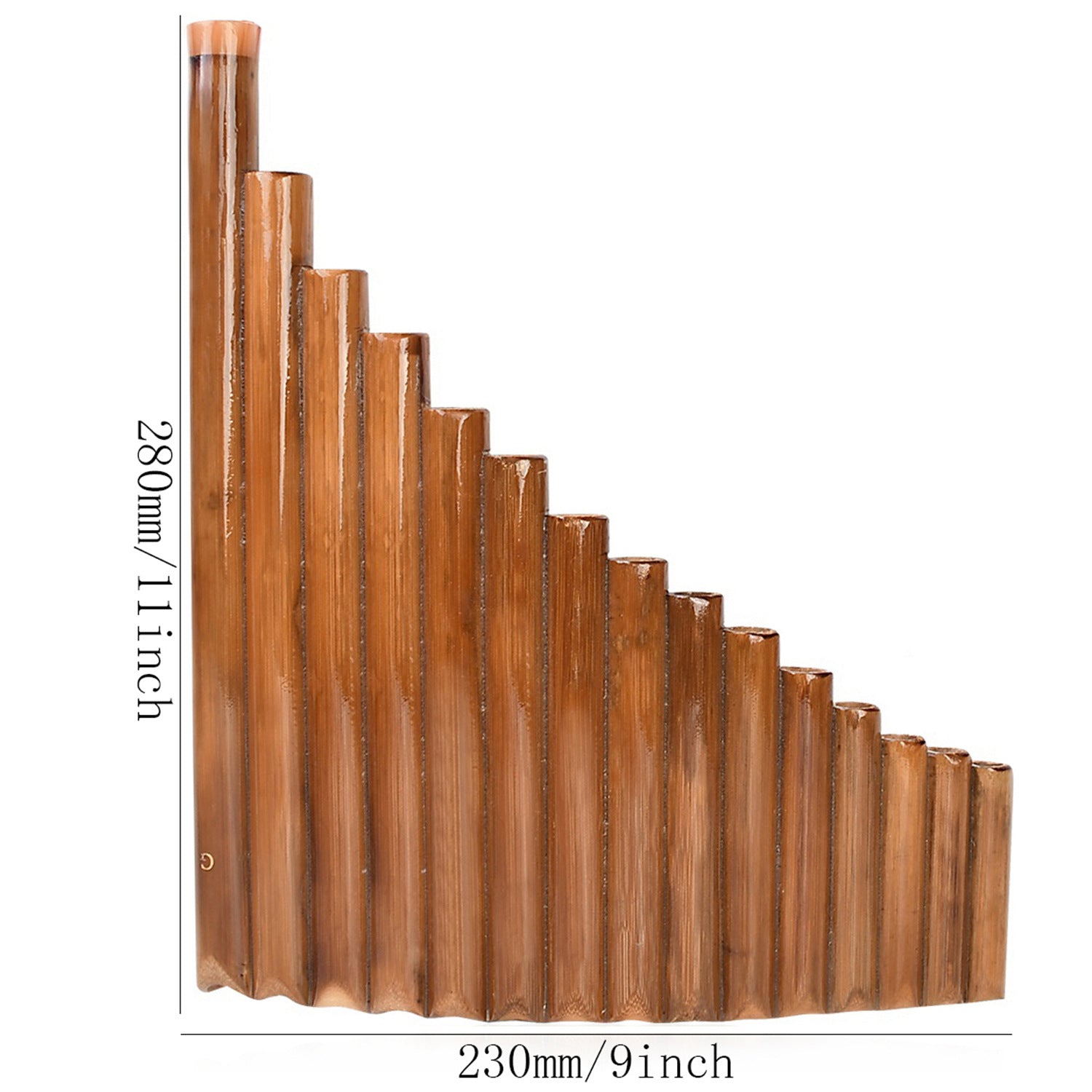 Handmade 15-Pipe Bamboo Pan Flute Natural Woodwind Instrument G-Tone - Image 5