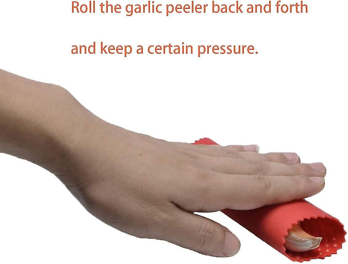 Garlic Peeler, 2 Pieces Garlic Roller Peeler Kitchen Gadgets Black - Image 4