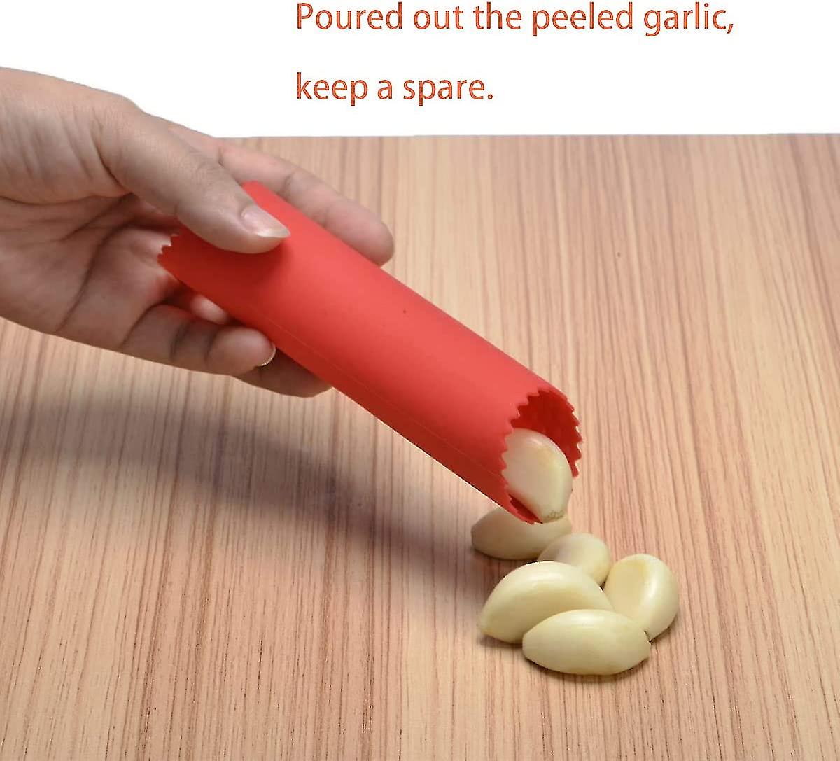 Garlic Peeler, 2 Pieces Garlic Roller Peeler Kitchen Gadgets Black - Image 5