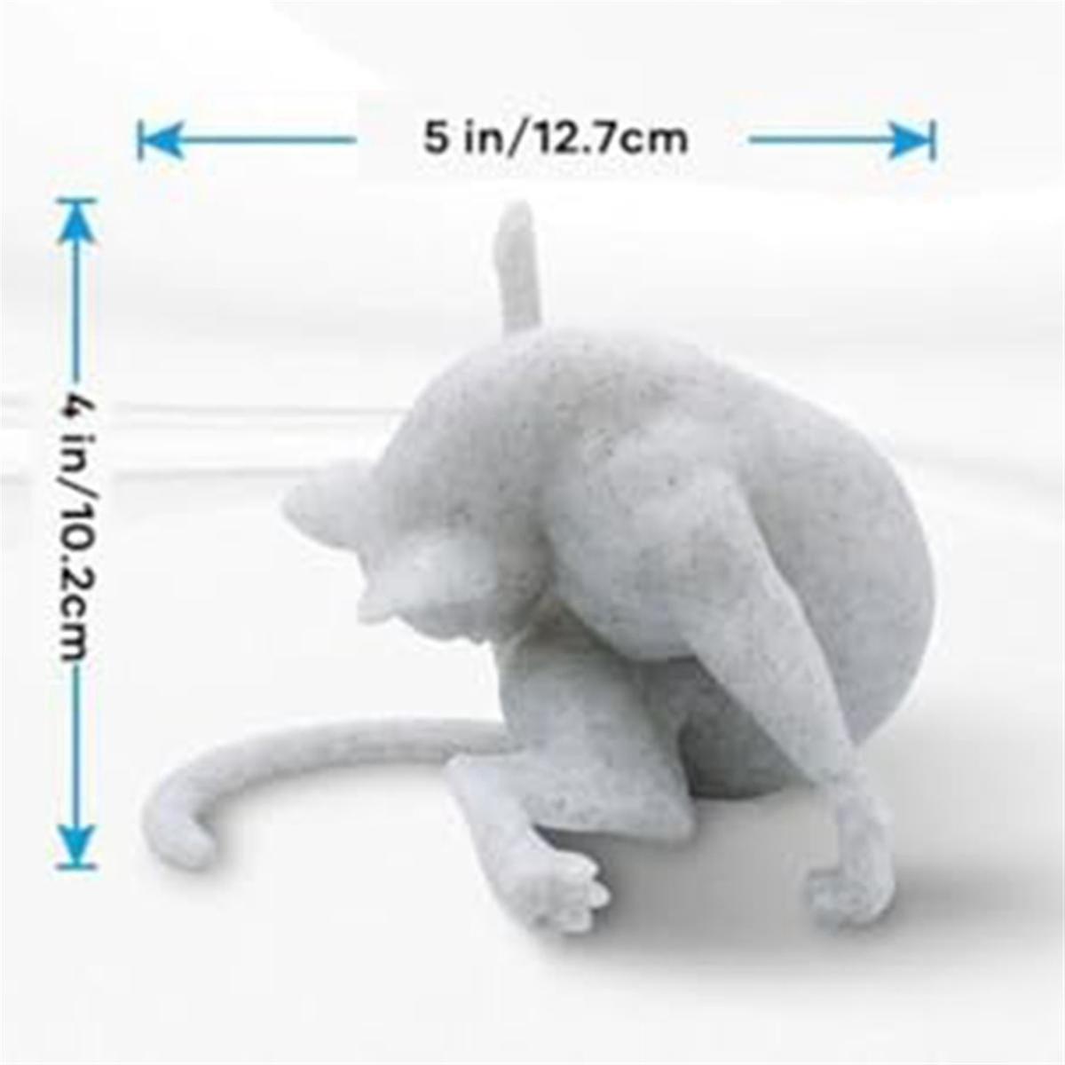 Cat Figurines Sculpture Decor for Cat Lovers, Funny Home Statue - Image 3