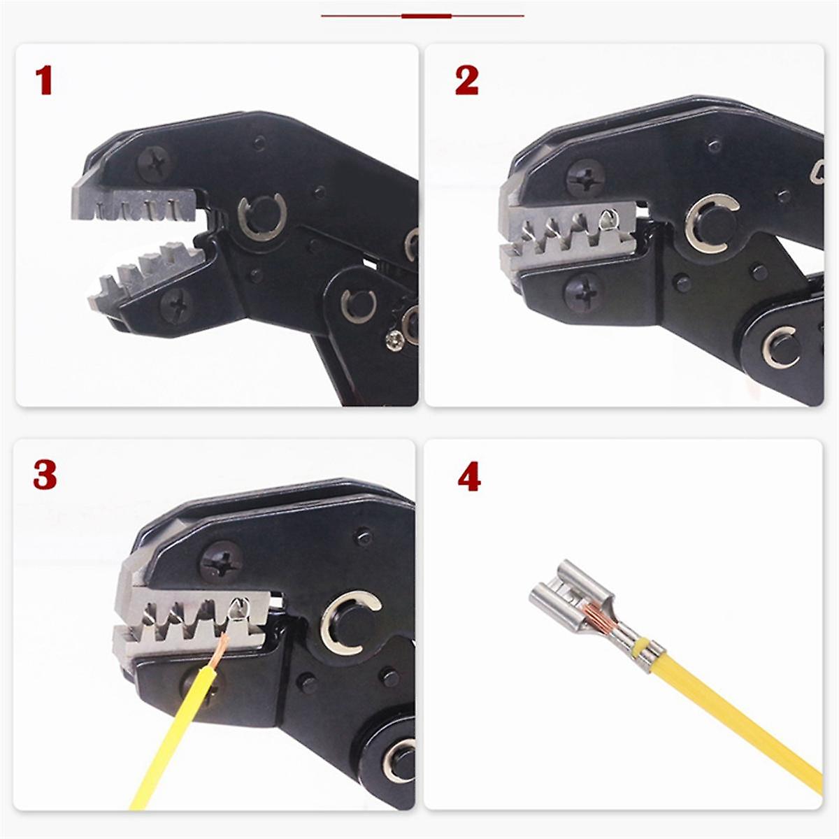 Sn-58b Latching Crimping Pliers Tool for Terminal Wires with Single Pliers Connector Set AWG24-13 - Image 5