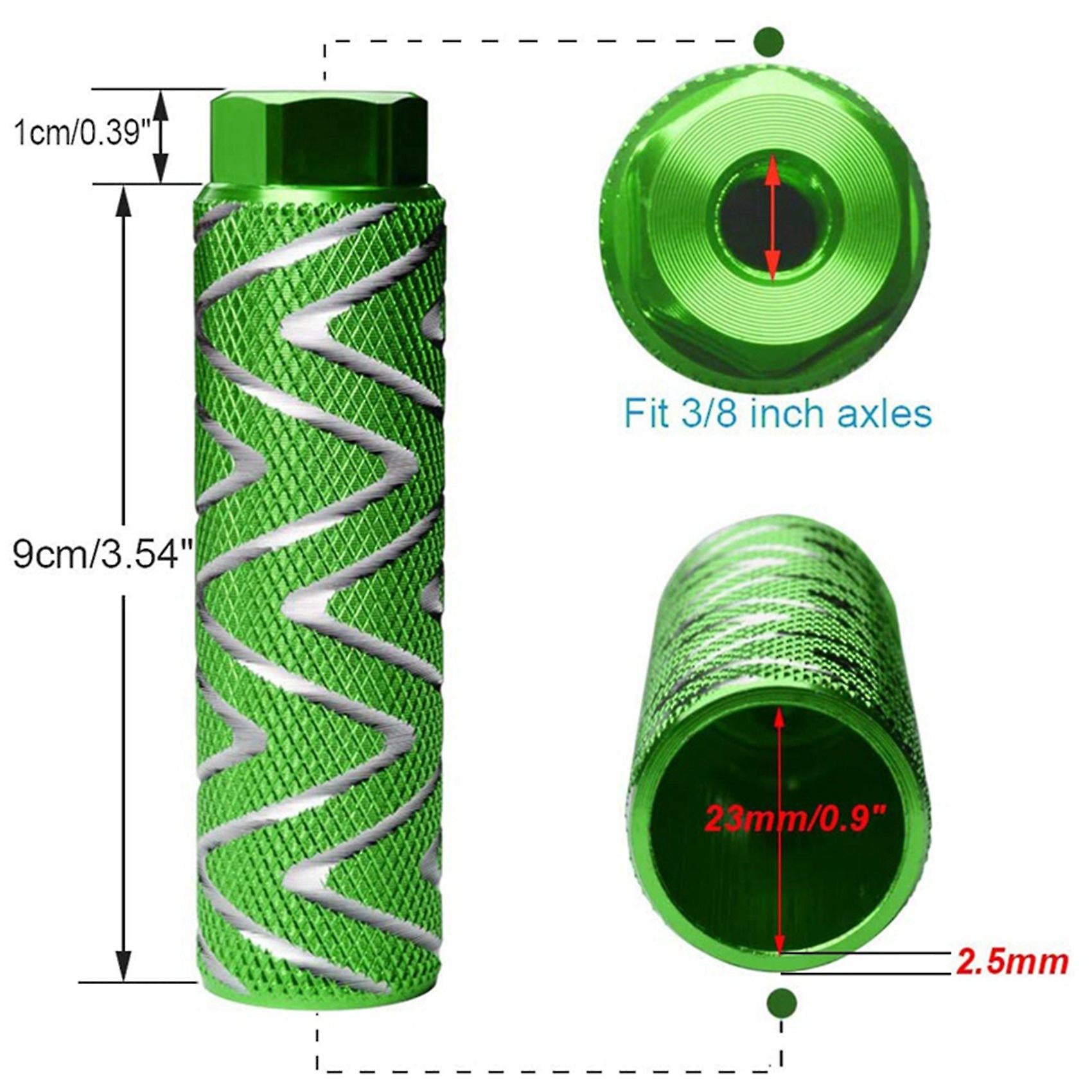 Aluminum Alloy Bicycle Cleats BMX Pedals, Fits 3/8 Inch Axles, 4pcs Rear Pedals - Image 5