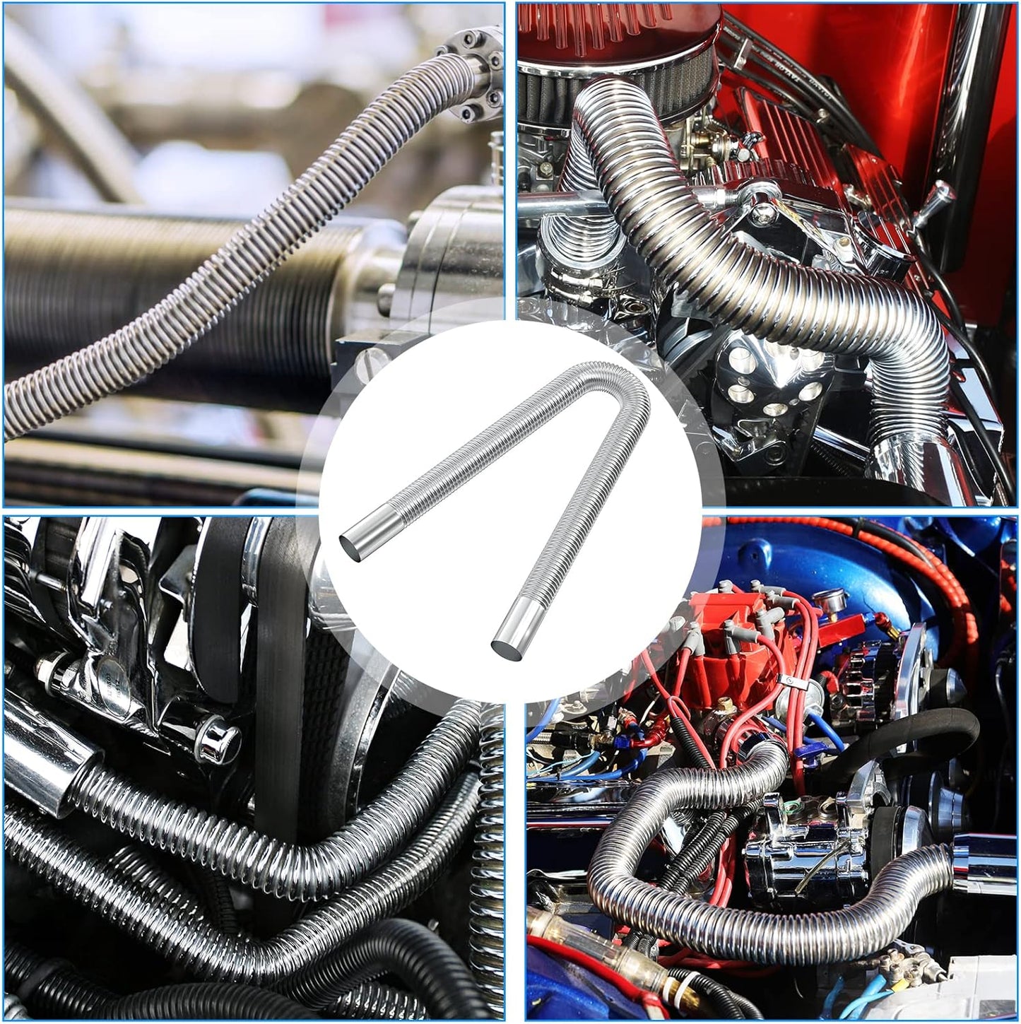 Exhaust Pipe for Parking Heater 60cm Stainless Steel with 2 Clamps Compatible with Diesel Heaters - Image 7