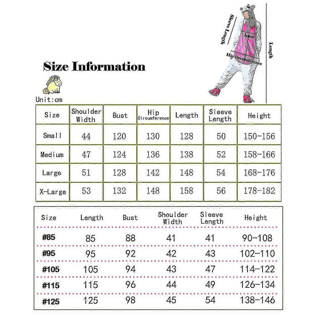 XL Unicorn Kigurumi Jumpsuit Pink Rose Pegasus Clothing Pajamas - Image 5