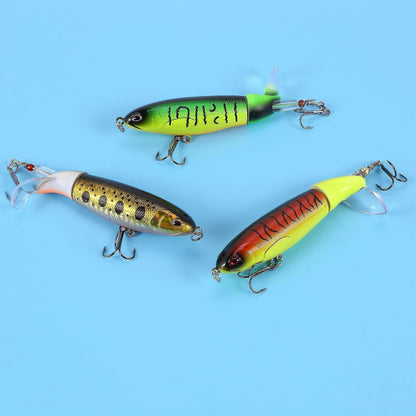 8pcs Whopper Plopper 11cm 15g Floating Popper Fishing Lure Hard Bait Wobbler Rotating - Image 5