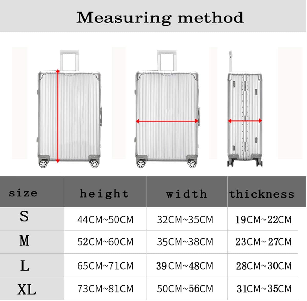 Suitcase Protective Bag Luggage Suitcase Cover Fits 18-32 Inch Suitcases Cat B Cat B XL - Image 5