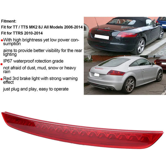 DEBUNS Brake Light Compatible with TT/TTS MK2 8J Models 2006-2014 Rear Third High Mounted 8J0945097 - Image 2