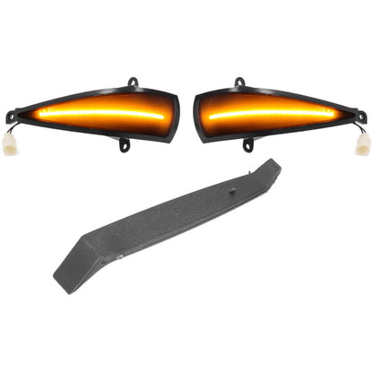 2x Dynamic LED Turn Signal Lights Yellow Mirror Mounted For Civic 8th (2005-2011) by DEBUNS