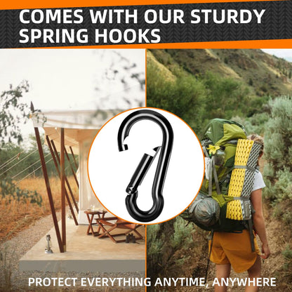 Heavy Duty Carabiners 2-Pack for Keys Camping Fishing, 10cm Length 4.9cm Width, Large Rope Connector - Image 4