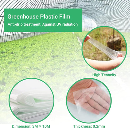 (Special Offer) 2x6m Polyethylene Greenhouse Film, Transparent, Extra Thick Garden Film for Foil Tunnels 10 m - Image 3