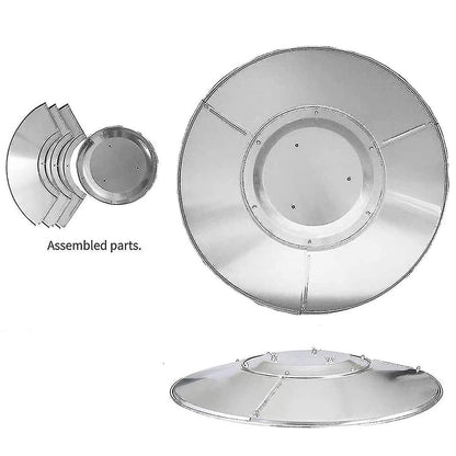 Patio Heater Reflector Plate, Outdoor Propane Heater Replacement Part - Top Dome, 3-Hole Mount, 3-'-UU- - Image 5