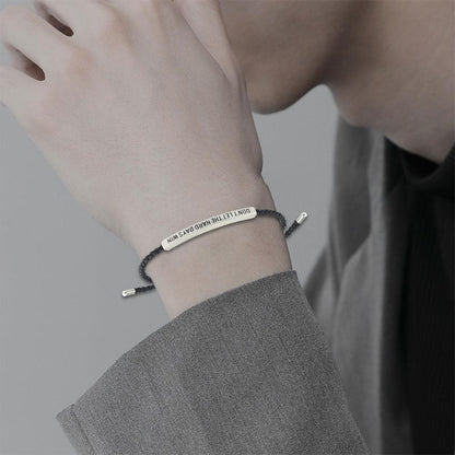 Don't Let the Tough Days Win Bracelet for Women and Men, Inspirational Black onesize - Image 3