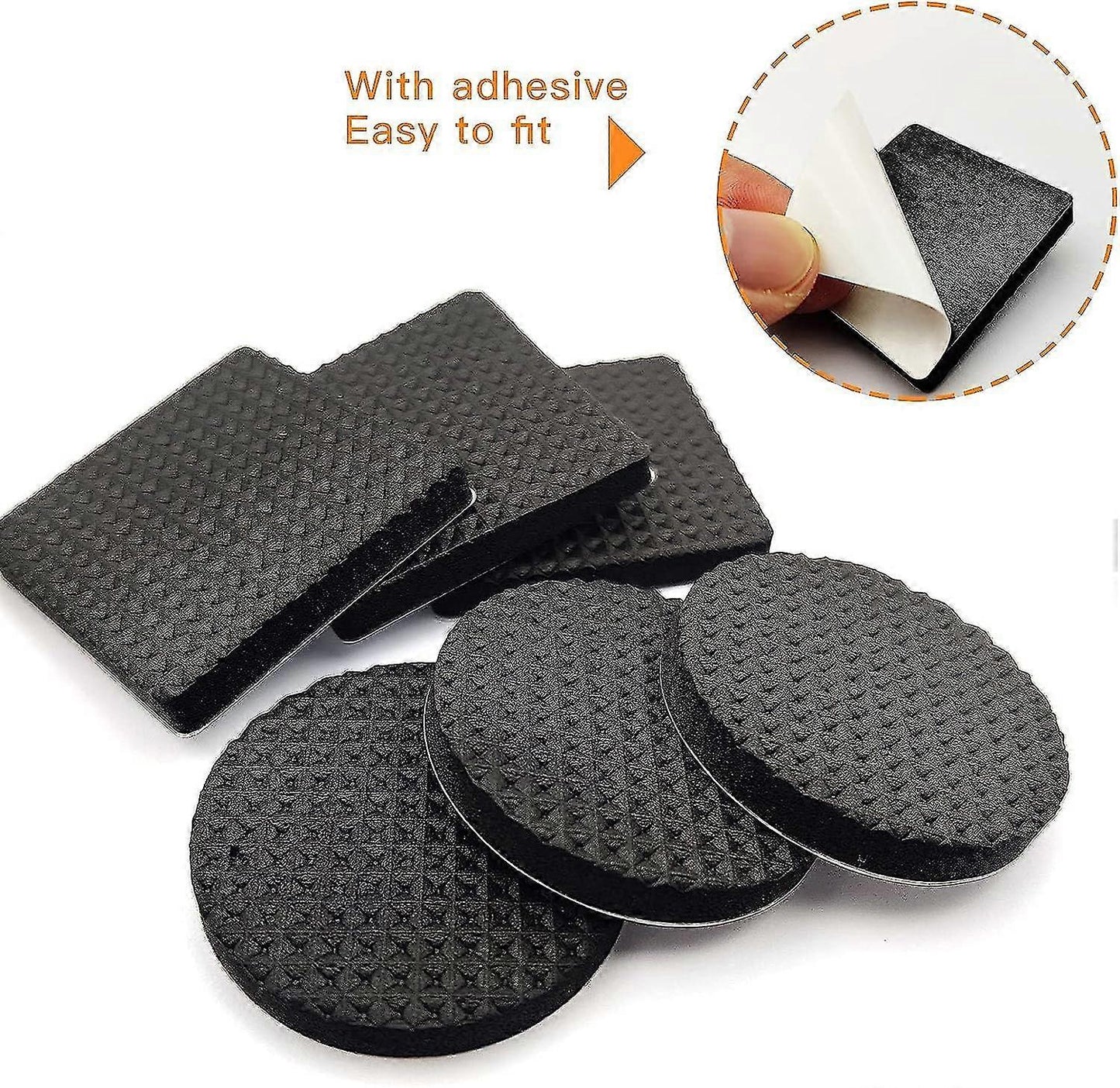 Non-Slip Rubber Pads 60 Pieces Self-Adhesive Furniture Protectors for Wooden Floors Tables Chairs Bed Legs - Image 4