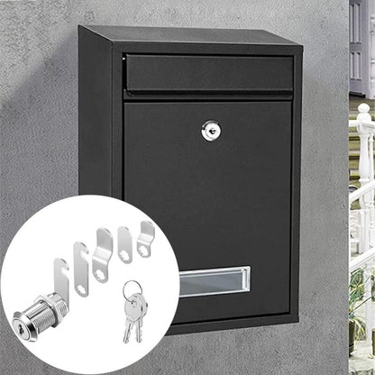 Security Mailbox Lock 16mm Cylinder Cabinet Cupboard Toolbox File Cabinet Compatible with 5 Lock Plates 2 Keys - Image 3