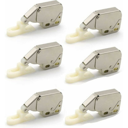 Mini Latches with Spring, 6 Pcs Cabinet Locks Compatible with Kitchen Cabinet Door