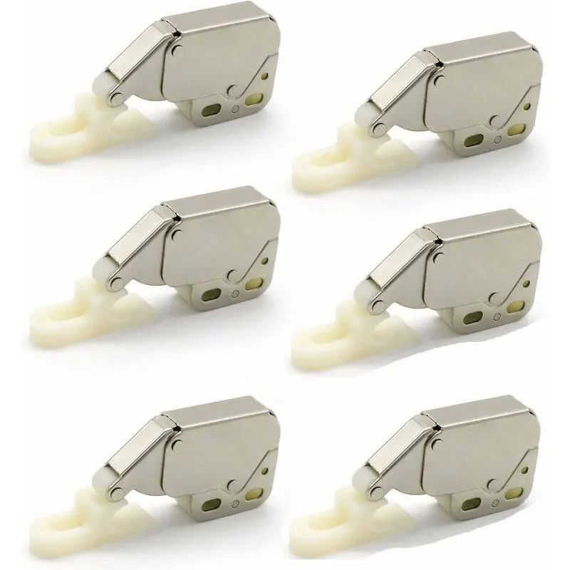 Mini Latches with Spring, 6 Pcs Cabinet Locks Compatible with Kitchen Cabinet Door