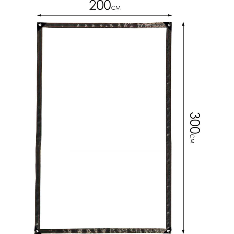 Waterproof Clear PVC Tarpaulin Overlay Panel Roof with Eyelets and Rope 2 x 3m - Image 2