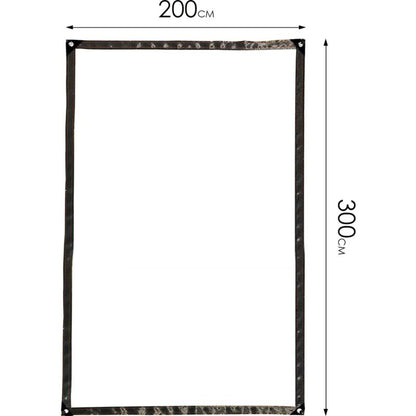 Waterproof Clear PVC Tarpaulin Overlay Panel Roof with Eyelets and Rope 2 x 3m - Image 2