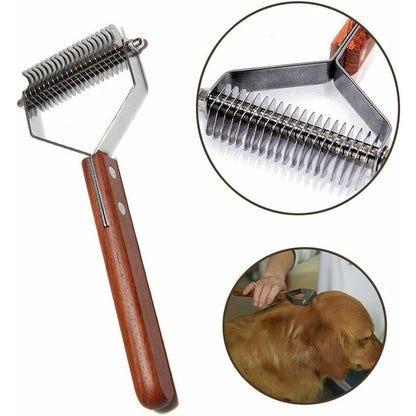 Dog Grooming Brush Coat King Undercoat Comb Dual 17+9 Teeth for Pet Hair Removal Dematting - Image 5