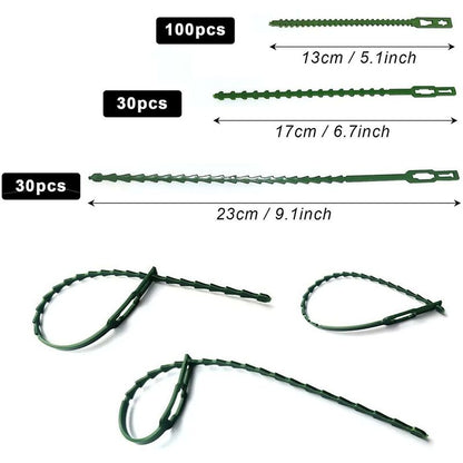 160 pcs Plant Ties Adjustable Garden Ties, Plant Ties and Supports, Helps Support Plants and Shrubs, Flexible Plastic Ties (3 Sizes) - Image 2