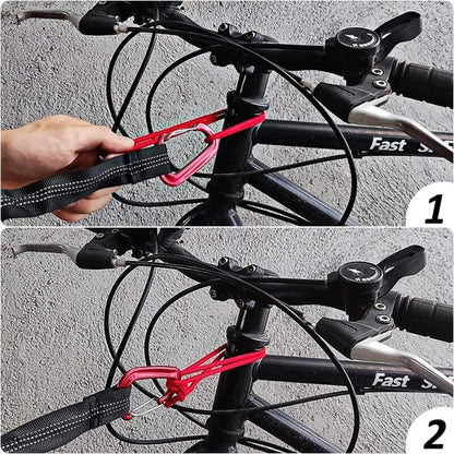 200kg Bicycle Tow Rope for Kids 1.7m to 3m with Black Storage Bag Compatible with Mountain Bike for Long Family Trip - Image 3