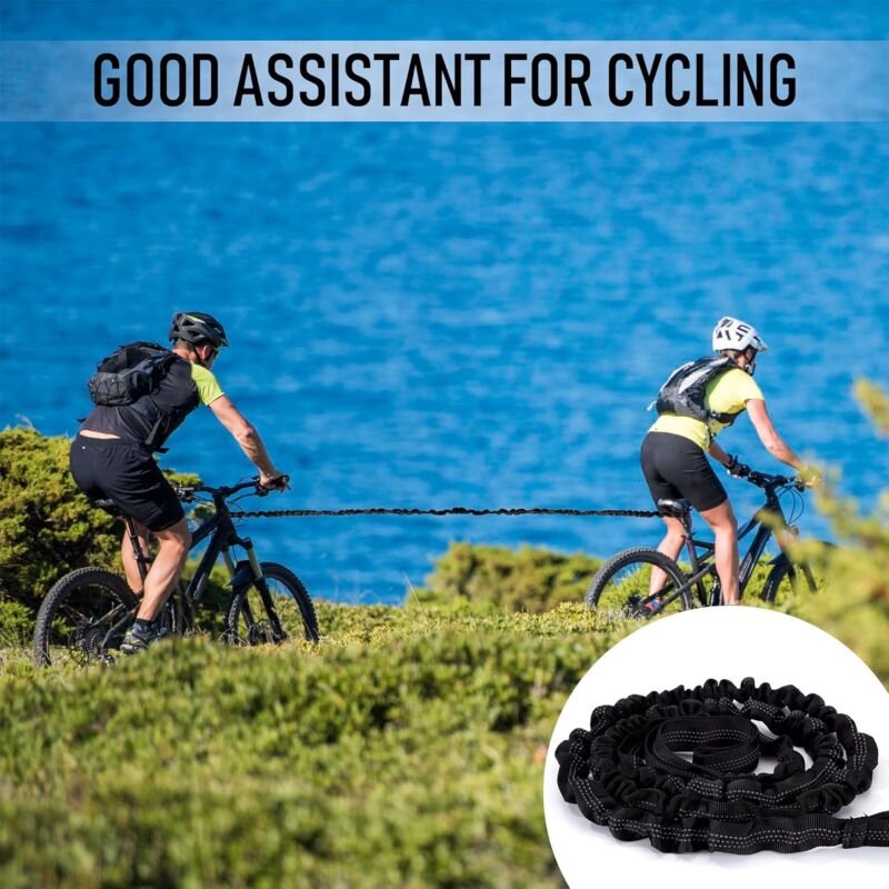 200kg Bicycle Tow Rope for Kids 1.7m to 3m with Black Storage Bag Compatible with Mountain Bike for Long Family Trip - Image 5