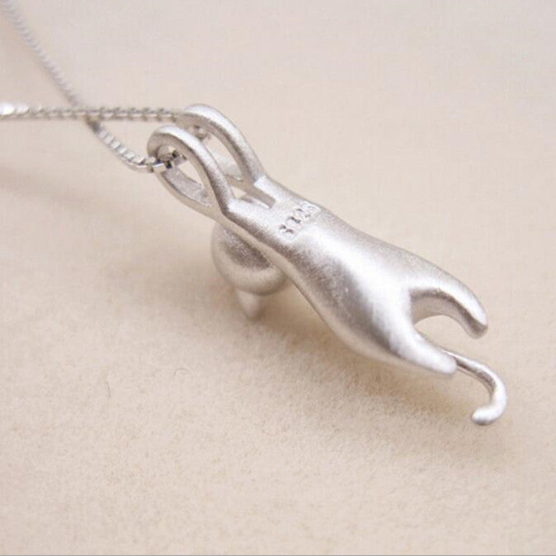 Cat Necklace Sterling Silver Jewelry for Women and Girls - Image 3