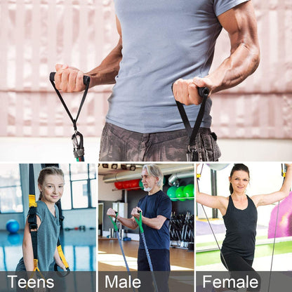 Heavy Duty Training Handle with Carabiners for Cable Machines and Gym Equipment, Compatible with Resistance Bands - Image 4