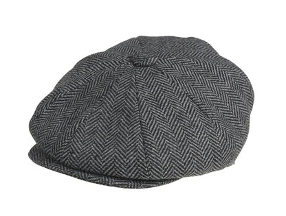 2023 Retro Newsboy Caps Men Octagonal Hats Peaky Blinders Newsbo Black - Image 4