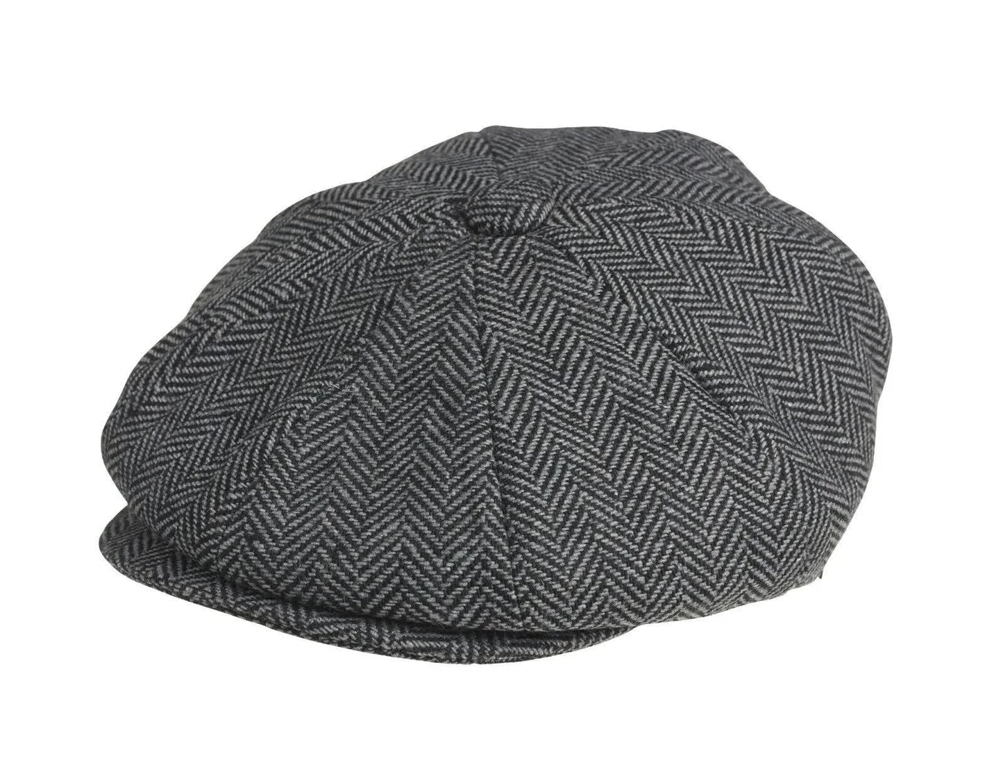 Retro Newsboy Cap Grey Men Octagonal Hat Peaky Blinders Style - Image 4