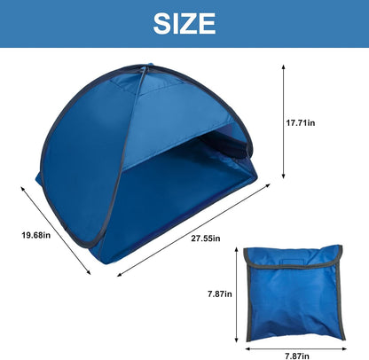Pop-up Beach Shelter - Portable Beach Tent Anti-UV, Windproof, Picnic Tent for Small Dogs, Cats and Other Small Pets, Blue - Image 2