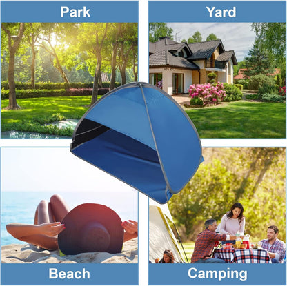 Pop-up Beach Shelter - Portable Beach Tent Anti-UV, Windproof, Picnic Tent for Small Dogs, Cats and Other Small Pets, Blue - Image 4