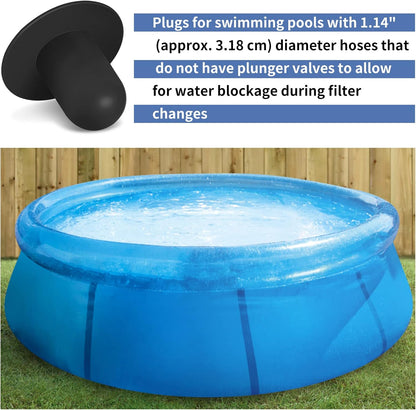 4-Pack Pool Wall Plug Replacement Parts - Above Ground Pool Filter Pump Filter Hole Plug Compatible with Intex and Bestway - Image 5